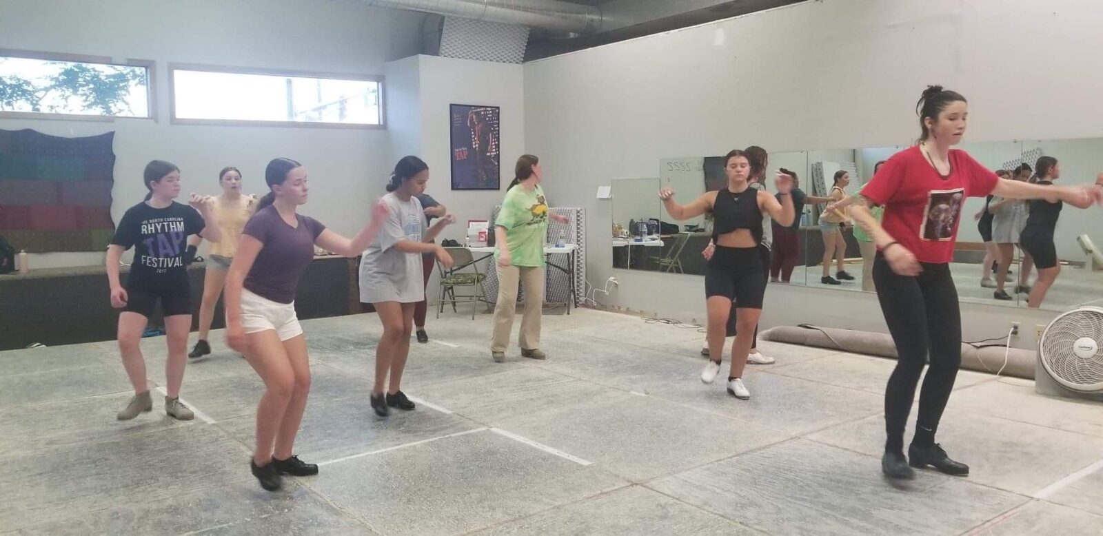 Studetnts taking a workshop at Keane Sense of Rhythm